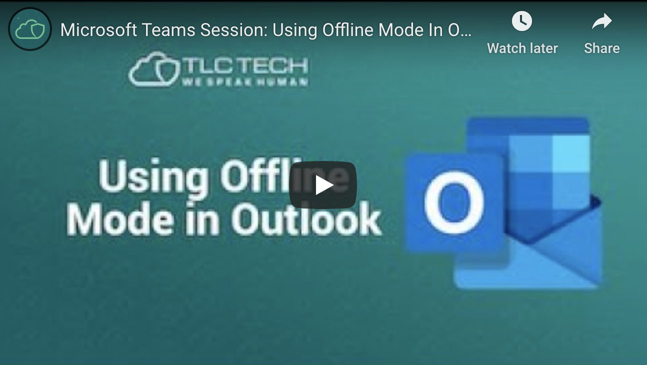 how to show offline on microsoft outlook